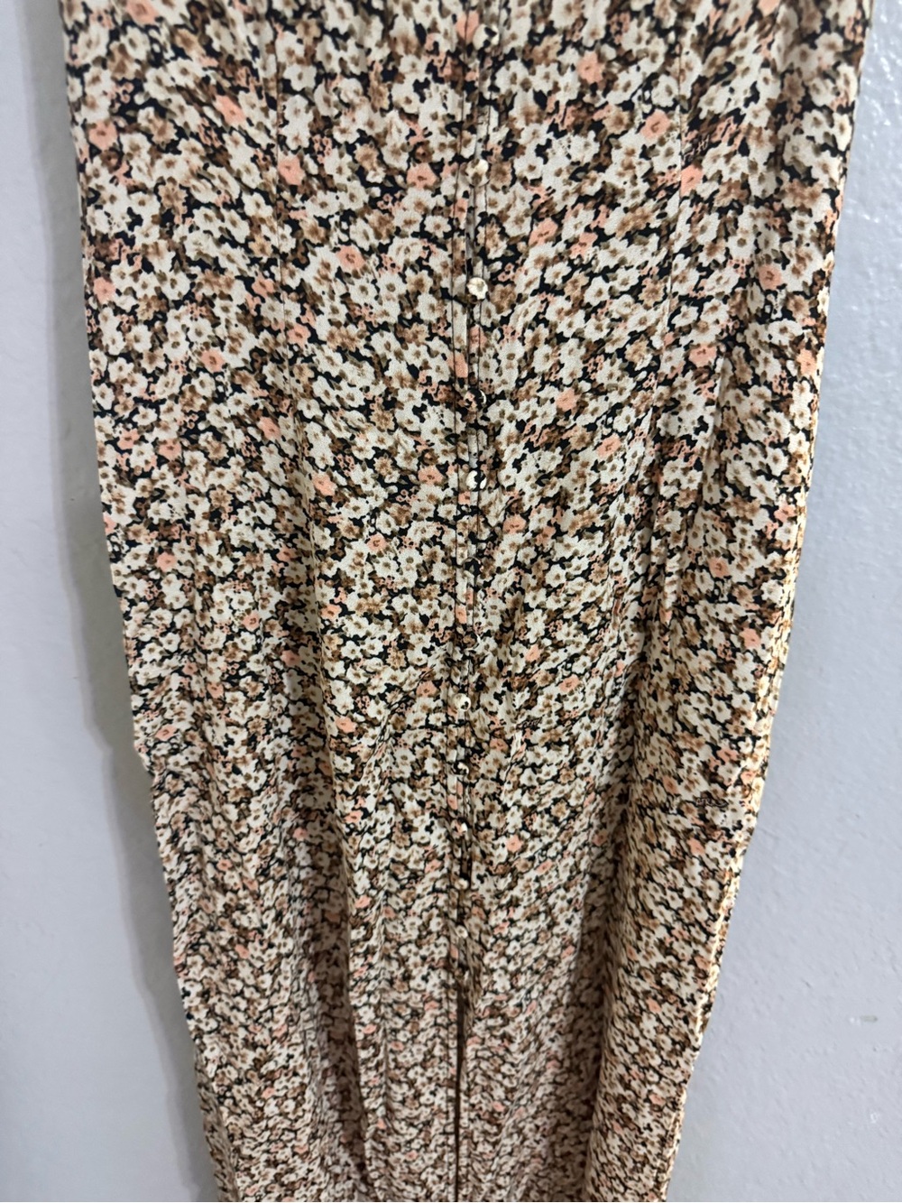 AFRM Beige Floral Slip Midi Dress - Picture 4 of 8